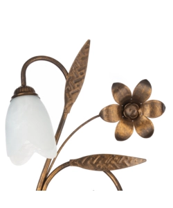 APPLIQUE 2 LUCI ONLI "SONIA" BRONZO E14